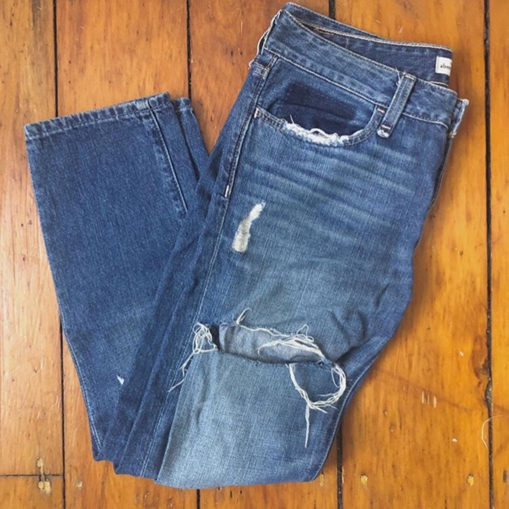 Abercrombie Kids ripped jeans